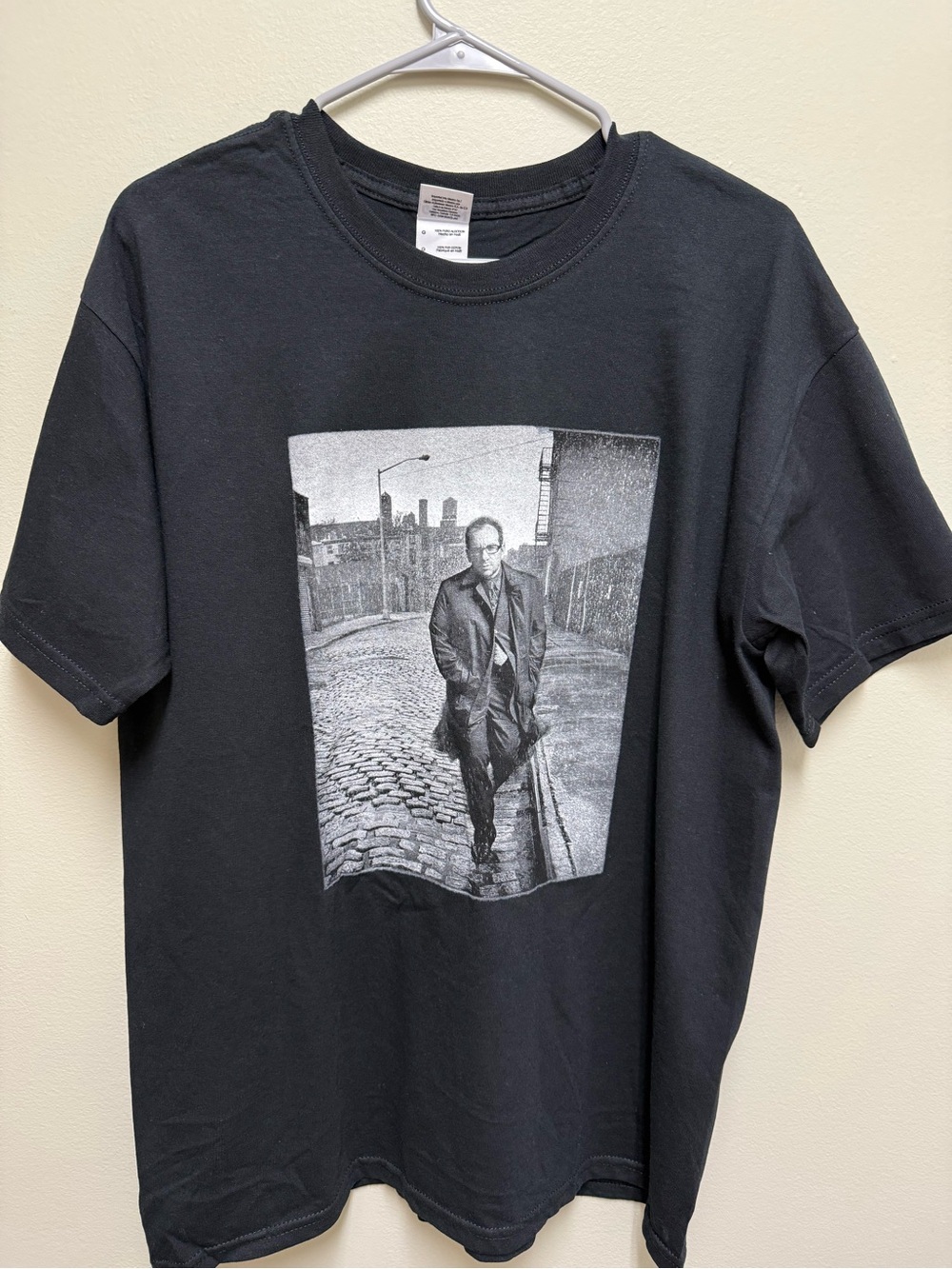 Elvis Costello 2007 World Tour TShirtMen's Black Graphic Crewneck T-Shirt